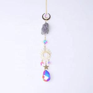 Ornamenti in Cristallo Acchiappasole Pietra Naturale di <span class=keywords><strong>Agata</strong></span> Fai-da-Te Personalizzabile Decorazione <span class=keywords><strong>Casa</strong></span> Finestra Giardino Ciondoli Pendenti - Product Image 6