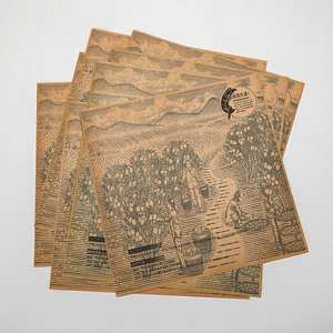 Papier ciré pour charcuterie de 12 pouces avec logo personnalisé imprimé, feuilles de papier alimentaire et pour charcuterie résistantes à la graisse - Product Image 2