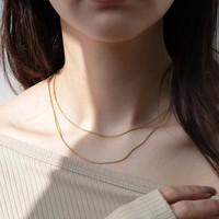 Collier ras du cou EMANCO en acier inoxydable, chaîne serpent, minimaliste, pour femme et homme, bijoux, cadeau pour mariage ou fête