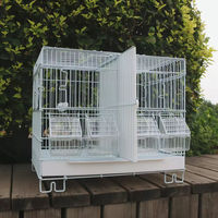 Grande cage à oiseaux en métal pour perroquets, durable, écologique, design rectangulaire avec fermeture à bouton-pression, respirante et sécurisée