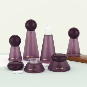 Ensemble d'emballage de soins de la peau givré avec logo personnalisé 30g 50g 100ml 120ml Pot de crème cosmétique en verre de luxe Bouteille de lotion tonique avec pompe - Product Image 1