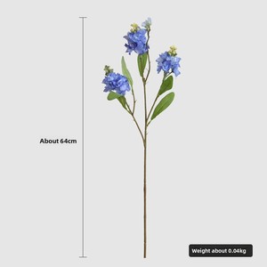 Violetta Artificiale a 3 Rami - Fiori Finti per Decorazioni Domestiche in Stile Cinese Moderno e Allestimenti per Corridoi Nuziali - Product Image 4