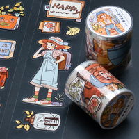 Maßgefertigtes PET Washi Tape Aufkleber-Rolle für Scrapbooking Transparentes PET Vorgeschnittenes Klebeband