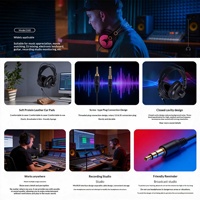 Casque de monitoring de studio haut de gamme pour ingénieur du son professionnel, certifié BSCI, avec annulation active du bruit (ANC) et câble de 2m, idéal pour le gaming.