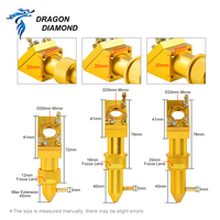 Tête laser complète Dragon Diamond K40 pour pièces métalliques, diamètres 12, 18, 20 mm avec lentille de focalisation et lentille miroir pour équipements