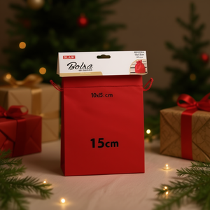 Sacchetto Regalo Iln 10x15 Cm Rosso 3 Pezzi Per Regali - Product Image 3