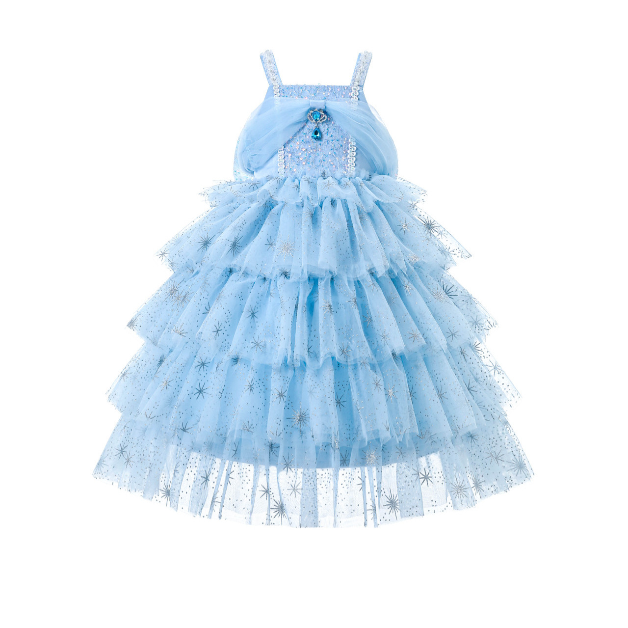 Snowflake blue princess dress