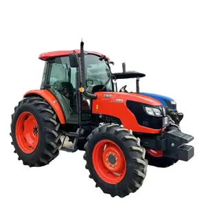 used/second hand farm wheel tractors, Kubota M1004,100hp 4x4wd with compact agricultural equipment machinery Japanese tractor