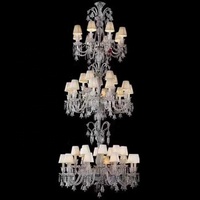 Lustre français de luxe en cristal décoration éclairage villa hôtel banquet mariage éclairage grand lustre