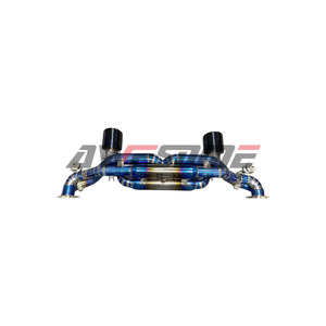 Impresionante Silenciador de Escape Ligero de Titanio de 1.2 mm de Espesor para <span class=keywords><strong>Porsche</strong></span> <span class=keywords><strong>718</strong></span> Cayman Spyder <span class=keywords><strong>GTS</strong></span>/GT4 con Válvulas OEM en Dorado/Morado/Azul - Product Image 3