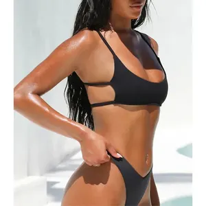 Custom Women Bra And Brazilian Panties Sets Female Brief Sets Ladies Fitness Sexy Crop Top Underwear Set