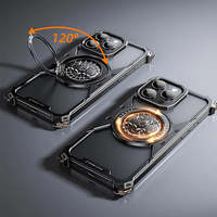 Coque de téléphone Bat Web Fidget Spinner avec recharge magnétique sans fil, soulagement de la pression gyroscopique des doigts pour iPhone 16 Pro Max