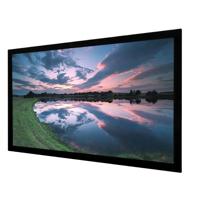 BNT Home Theater Projector Fixed Frame Screen / Wall Mount Projection Screen
