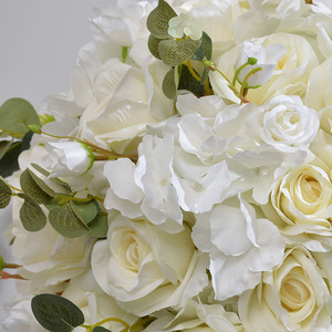 Boule florale en soie blanche, centre de table de mariage, ornement de fleurs artificielles réutilisable, pour douche nuptiale, fête d'anniversaire, toile de fond de scène - Product Image 5