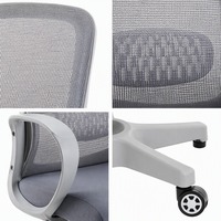 Chaise de bureau ergonomique moderne en maille respirante, pivotante et réglable, multi-usages