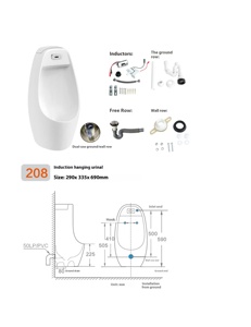 Hiện đại thông minh tự động cảm ứng gốm nơi để tiểu tùy chỉnh chế biến treo tường cho home & khách sạn sử dụng cho phòng tắm ngoài trời - Product Image 2