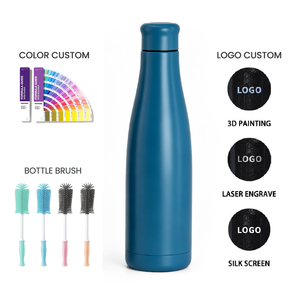 Bouteille d'eau en acier inoxydable de qualité alimentaire sans BPA, 600 ml, 800 ml, à double paroi, isolée sous vide, avec logo personnalisé, forme de bouteille de cola - Product Image 2