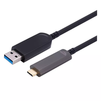 Câble optique actif USB 3.0 AM USB-C - Longueur personnalisable disponible - Compatible rétrograde - Charge rapide 100W - Caméra - Ordinateur - Industriel