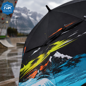 Parapluie de golf surdimensionné 30 pouces à ouverture automatique, personnalisé avec logo, coupe-vent, double couche, avec logo. - Product Image 3