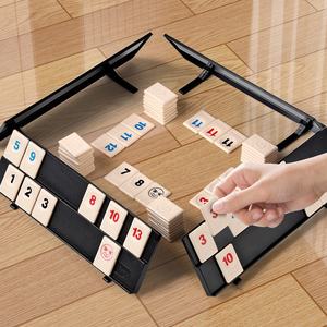 <span class=keywords><strong>Juego</strong></span> <span class=keywords><strong>de</strong></span> <span class=keywords><strong>Rummy</strong></span> Cube con 4 Soportes, <span class=keywords><strong>Juego</strong></span> <span class=keywords><strong>de</strong></span> <span class=keywords><strong>Rummy</strong></span> Cube <span class=keywords><strong>de</strong></span> 106 Piezas con Estuche Portátil, <span class=keywords><strong>Juego</strong></span> <span class=keywords><strong>de</strong></span> Viaje <span class=keywords><strong>de</strong></span> Fichas <span class=keywords><strong>de</strong></span> <span class=keywords><strong>Rummy</strong></span> para Juegos <span class=keywords><strong>de</strong></span> Mesa Clásicos Familiares - Product Image 1