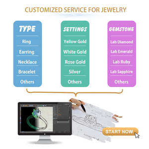 VOAINO Personalizado Igi Cvd HPHT Lab Grown Diamante 9K 14k 18k Anéis de Ouro Sólido Branco Anel de Noivado de Casamento Jóias para As Mulheres - Product Image 5