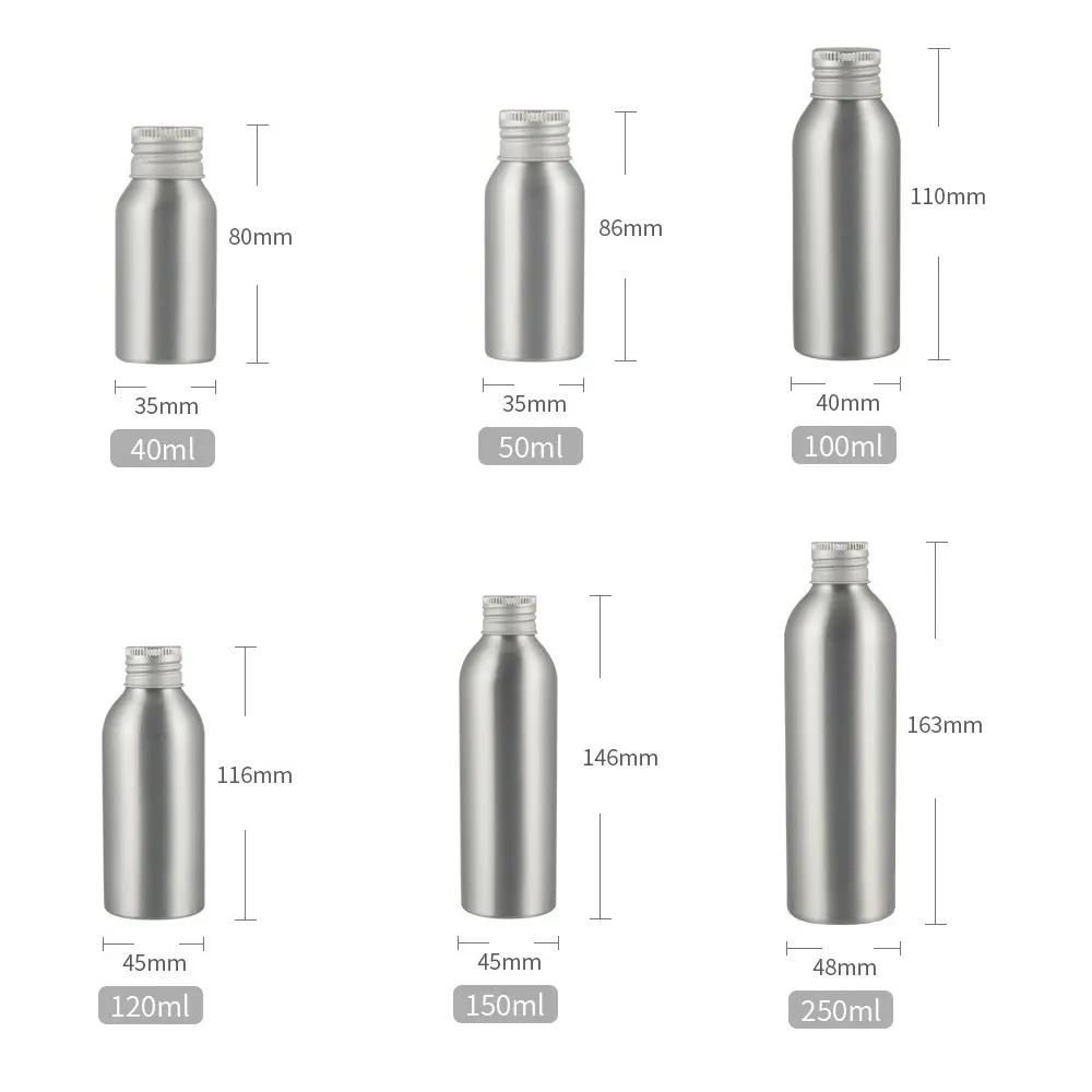 Aluminium dose 40ml 50ml 100ml 120ml 150ml 250ml Aluminium dose Hersteller benutzer definierte Bier kohlensäure haltige Getränke Aluminium flasche