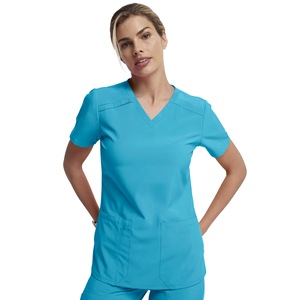 Women's Scrub Tops Short Sleeve V-Neck Moisture Wicking Hospital Uniforms For Nurses And Dentists - Product Image 4