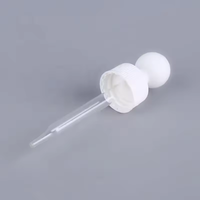Petit compte-gouttes transparent en verre pour huiles essentielles, bouchons d'ampoules en caoutchouc blanc de 20mm avec pipette en verre, vente en gros