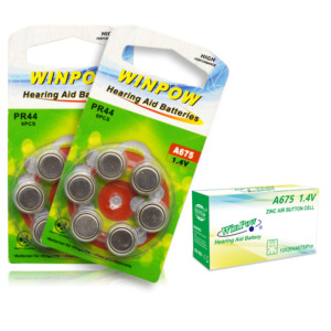 Batería de Zinc-Aire Power One para Audífonos Oticon, Batería de Zinc-Aire Marca <span class=keywords><strong>Rayovac</strong></span> 675, Carcasa Metálica para Implantes, A10 A13 9V - Product Image 1