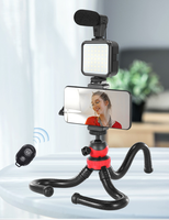 Lampe de poche AY-49 pour photographie de beauté sur bureau, trépied portable avec batterie intégrée, trois couleurs, verrouillage par torsion, extension de 500 mm