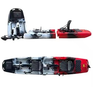 Nuevo <span class=keywords><strong>Kayak</strong></span> de <span class=keywords><strong>Pesca</strong></span> Tandem Portátil y Divisible de 3 Piezas con Diseño Modular y Propulsión a Pedal - Product Image 4