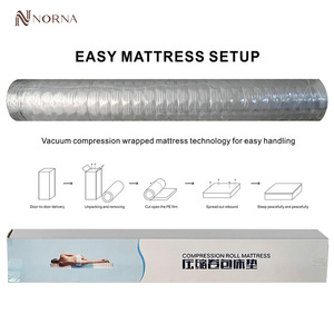 Norna Popular 30cm 12 Inch Colchon Pocket Springs Roll up Soft Memory Foam Bed <strong>Mattresses</strong> Hotel King Size <strong>Queen</strong> - Product Image 5