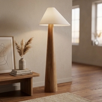 Lampe rétro en rotin tressé à la main, décoration d'hôtel et de restaurant, lustre artistique en rotin, lampe de sol en bois LED
