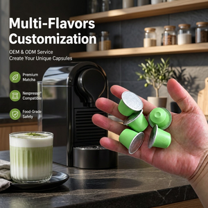 Home Barista Matcha Ritual Capsules Single Origin Shaded Green Tea Compatible Espresso <b>Machines</b> Private <b>Label</b> Custom Box Sale - Product Image 4