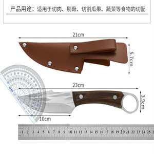Hand-forged small <b>knife</b> with chicken wing wood <b>handle</b>, meat <b>knife</b>, outdoor camping <b>knife</b>, ring <b>knife</b>, <b>boning</b> <b>knife</b>, meat - Product Image 4