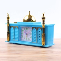 Kreative Retro Traditionelle Batteriebetriebene Muslimische Burg-Kirche Leuchtende Digitale Wecker-Radio mit Koran-Musik und Nachtlicht