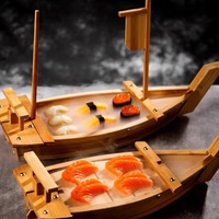 Grand plateau de sushis écologiques |   Plateau de service en bambou naturel pour sushis et fruits de mer japonais