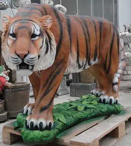 야외 레진 동물 조각 실물 크기 유리섬유 호랑이 조각상 - Product Image 6