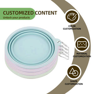 Mangkuk anjing hewan peliharaan silikon Travel kustom pabrik mangkuk anjing portabel lipat luar ruangan mangkuk anjing dapat dilipat - Product Image 5