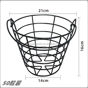 Panier en fil métallique durable avec poignée pour 50 ou 100 balles de golf – Conteneur pour balles de golf, idéal pour la pratique et les terrains de golf - Product Image 2