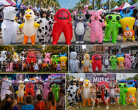 Costume de mascotte gonflable amusant pour adultes, idéal pour les fêtes, les carnavals et les événements.