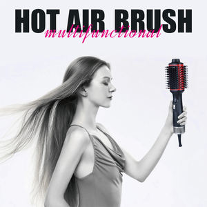 3 IN 1 <span class=keywords><strong>Brosse</strong></span> à air chaud en une étape 1200w multi styler Sèche-<span class=keywords><strong>cheveux</strong></span> Volumizer Air Straightener Thermal Oval Brush - Product Image 2