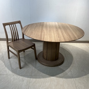 Moderner runder Esstisch aus massivem Holz, anpassbar zum Fabrik preis für Wohn-oder Hotel möbel - Product Image 4