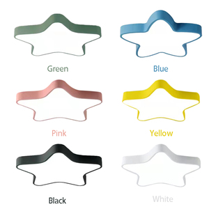 Plafonnier LED moderne et minimaliste pour chambre d'enfant, étoile colorée, alimenté en courant alternatif, éclairage pour chambre de fille, pépinière et parc d'attractions - Product Image 4