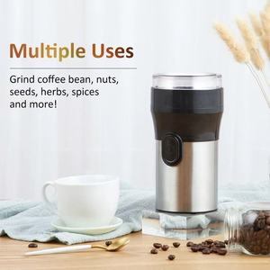 Moulin à café électrique 60 g pour usage domestique, avec rangement de cordon intégré, couvercle, verrou de sécurité, antidérapant, compact - Product Image 4