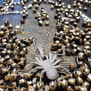 Pendentif Araignée en Argent Sterling 925 Plaqué Or Blanc avec Moissanite VVS pour Hommes, Style Hip Hop, Certifié GRA, Bijoux Iced, En Stock - Product Image 2