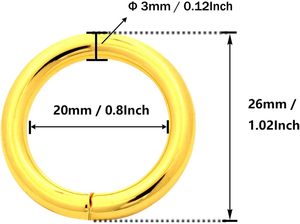 Metal O Ring Buckle Connector Round Loops Non Welded For Bags Webbing <b>Purse</b> And Belt Straps Black - Product Image 2