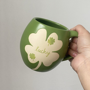 Taza de trébol de cuatro hojas, taza de agua para microondas de gran capacidad, serigrafía, taza de la suerte, Regalo para mamá, mamá - Product Image 6