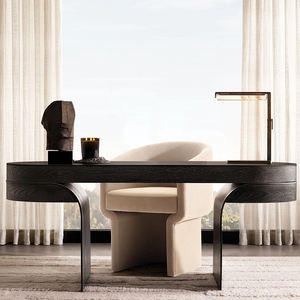 Metal ayaklı Modern lüks ahşap ofis masa bilgisayar masası - Product Image 5