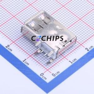 U-A-24DD-Y-13 USB Connector Through hole Component (THT) Connector Type-A USB 2.0 Female Side Insert - Product Image 2